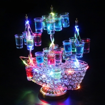 Khay đựng ly rượu có đèn led chiếc thuyền cho Bar, Karaoke, Nhà hàng OEM MS1806