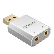 Card âm thanh sound car gắn ngoài cổng USB Orico SK02 cho laptop và PC