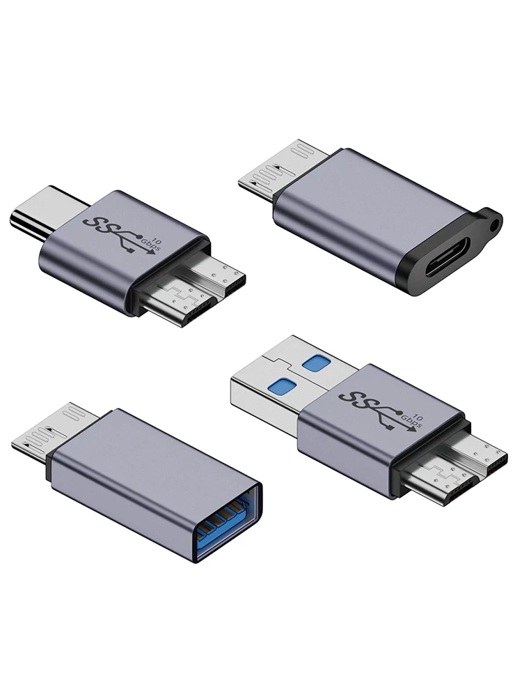 Bộ chuyển đổi TYPE-C cái sang MicroUSB3.0 dành cho ổ cứng di động kiểu cũ, kết nối máy ảnh DSLR, bộ mở rộng HUB chụp ảnh, kết nối máy tính, cáp dữ liệu USBC, bộ chuyển đổi tốc độ cao 10Gbps.
