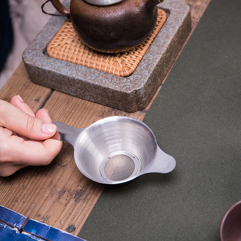 Bộ lọc trà bằng thép không gỉ bán buôn, dụng cụ lọc trà, phễu trà, dụng cụ pha trà, dùng cho trà đạo, nhà ở, văn phòng, di động