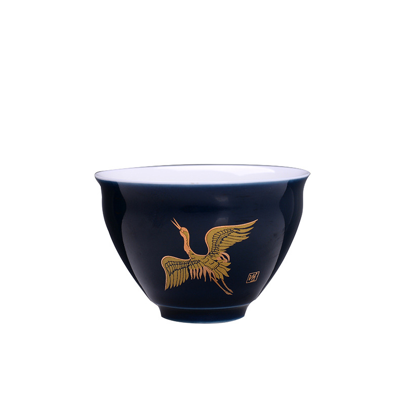 Cốc trà men ngọc cốc đơn cốc chủ nhân tráng men xanh sáng tạo cốc Dingyao Bộ trà Kung Fu Trắng cốc trà gốm sứ nhỏ