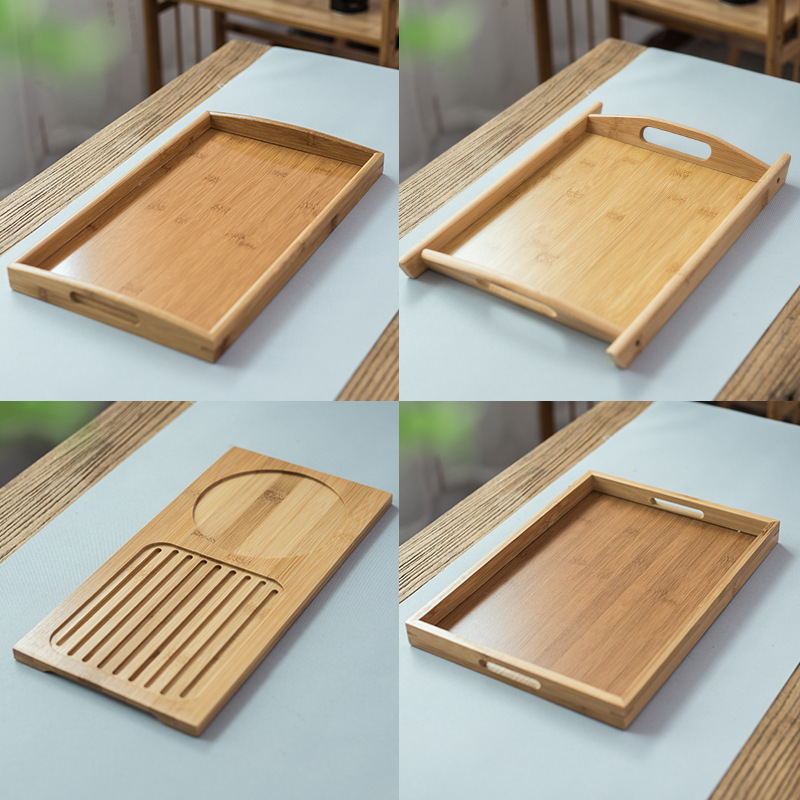 Khay tre bán buôn hình chữ nhật kiểu Nhật, khay trà tre, khay đựng trái cây bánh mì, khay khách sạn, khay nhà văn phòng