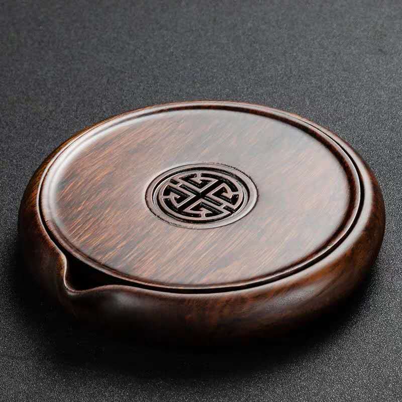 Ấm cổ điển giả gỗ mun gỗ rắn nặng tre khô Khay trà bàn trà nhỏ đựng nước Phụ kiện trà đạo Kungfu gia dụng