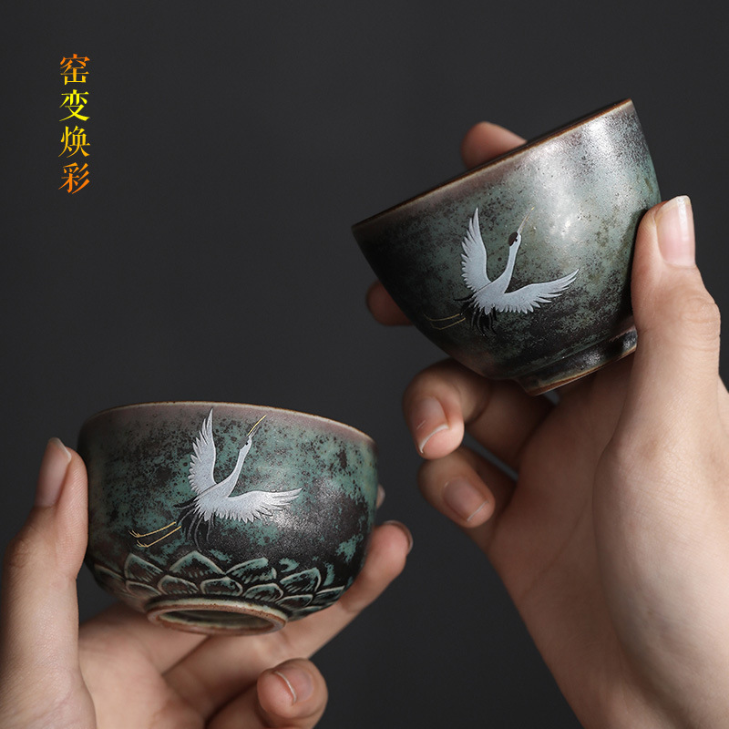 Ruihe Chengxiang Xianhe Tea Cup Lò gốm thô thủ công trở thành cốc nếm trà cổ điển cốc chủ sở hữu cá nhân cốc đơn cốc hương thơm