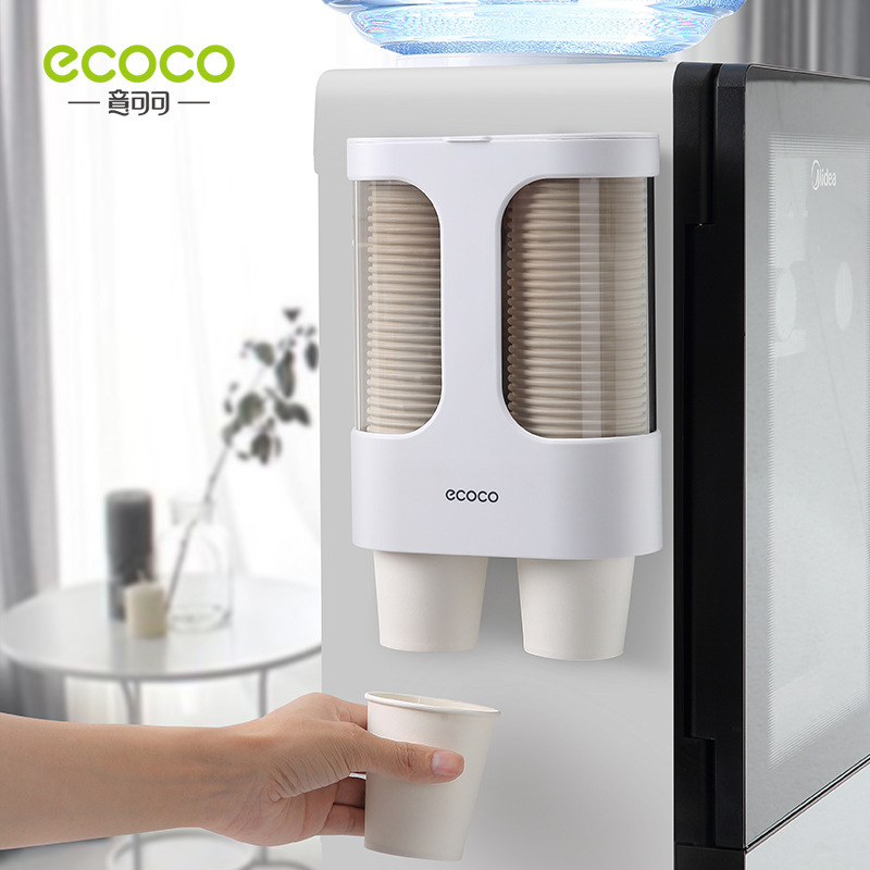 Giá đỡ cốc giấy treo tường dành cho hộ gia đình Giá đựng cốc dùng một lần mà không cần đục lỗ Nước phân loại cốc taker kích thước lớn