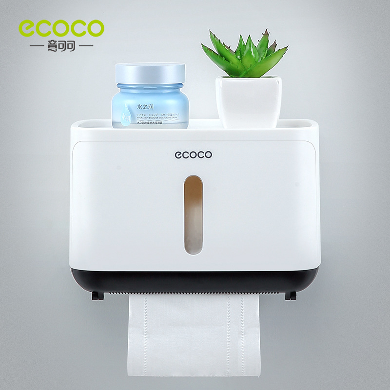 Giá đựng khăn giấy nhà vệ sinh không đục lỗ hộp rút giấy treo tường đa chức năng giá đựng khăn giấy nhà vệ sinh