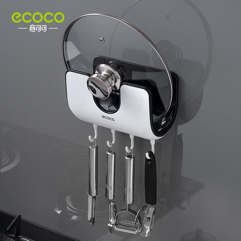 Giá để nắp nồi treo tường, dụng cụ đặt thớt đa năng không đục lỗ trong nhà bếp, giá để đồ móc thớt thoát nước