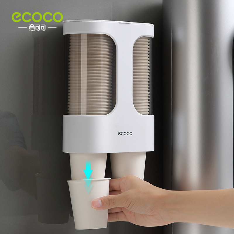 Giá đỡ cốc giấy treo tường dành cho hộ gia đình Giá đựng cốc dùng một lần mà không cần đục lỗ Nước phân loại cốc taker kích thước lớn