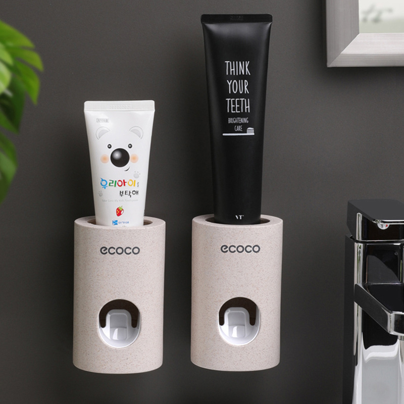 Dụng cụ ép kem đánh răng gia dụng Bộ dụng cụ ép kem đánh răng tự động treo tường nhà vệ sinh