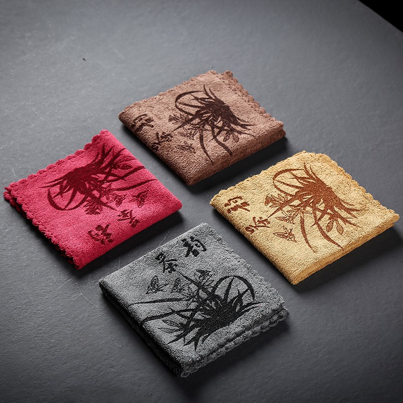 Khăn lau trà bán buôn, khăn trà, thấm hút, dày dặn, bộ trà đạo, phụ kiện trà đạo, khăn trải bàn trà, thảm trà