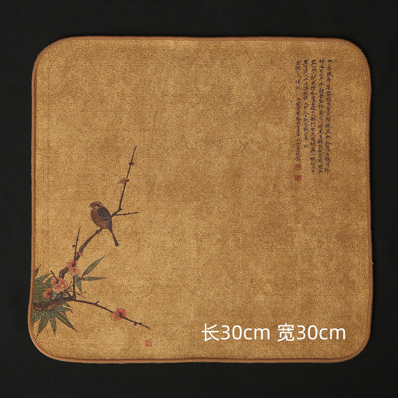 Bán buôn vải Trà Sơn Khăn trà cao cấp Khăn trải bàn Khăn trà thấm nước Bộ trà dày cotton lanh Zen khăn lau