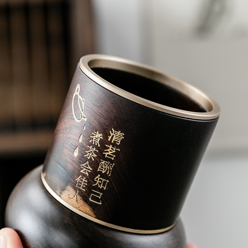 Gỗ Đàn hương đen rắn trà đạo sáu quý ông Bộ Phụ Kiện Bộ trà Kung Fu 6 quý ông Daquan dụng cụ pha trà kẹp trà dao thìa