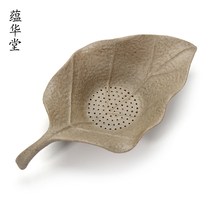 Bộ Lọc gốc cây lá sáng tạo trà Pu'er Trà đen Kung Fu Bộ trà trà gốm Bộ lọc lỗ kim lưới lọc trà Retro