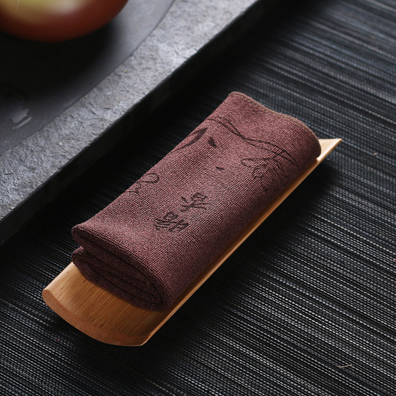 Khăn trà thơm đậm in hình cotton, Bộ trà Kung Fu thấm hút mạnh, Bộ trà đạo, chế biến