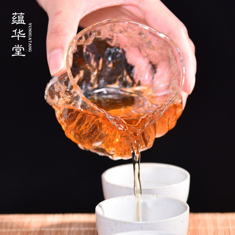 Cốc công bằng thủy tinh hình quả óc chó kiểu Nhật ấm trà dày chịu nhiệt độ cao