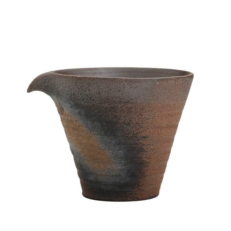 Cốc bằng gốm thô kiểu Nhật cỡ lớn dụng cụ chia trà thủ công cổ điển sáng tạo tách trà biển cốc đồng phục phụ kiện Bộ trà