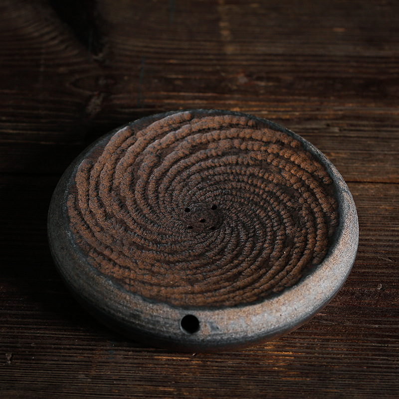 Bình đựng dao nhảy bình đựng nước bằng gốm thô kiểu Nhật, bình đựng nước, tấm lót bình, khay đựng trà, Khay trà, phụ kiện Bộ trà Kung Fu