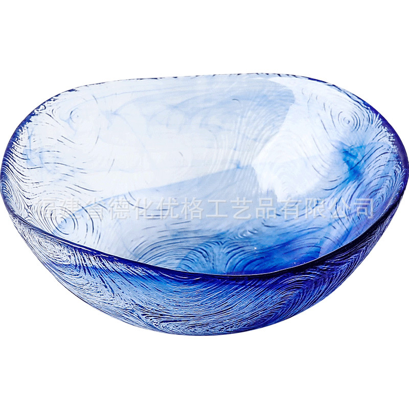 Đĩa thủy tinh nhập khẩu Pasha Pasha Đĩa salad trái cây Đĩa ăn tối cường lực gia dụng Đĩa sáng tạo Bộ đồ ăn Đĩa ăn vặt