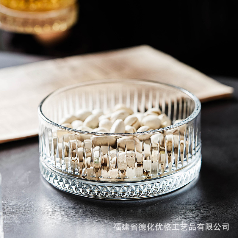 Đồ ăn nhẹ bằng thủy tinh nhập khẩu từ Thổ Nhĩ Kỳ, đĩa nhỏ, đĩa ăn nhẹ ktv, đĩa ăn nhẹ thanh, đĩa ăn nhẹ thủy tinh trong suốt sáng tạo