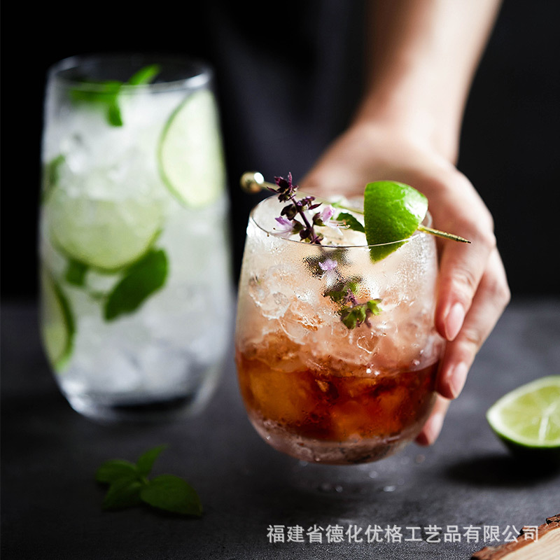 Cốc Cocktail Mojito Mojito nhập khẩu từ Cộng hòa Séc, cốc nước Haibo, cốc bia thủy tinh pha lê, cốc sữa