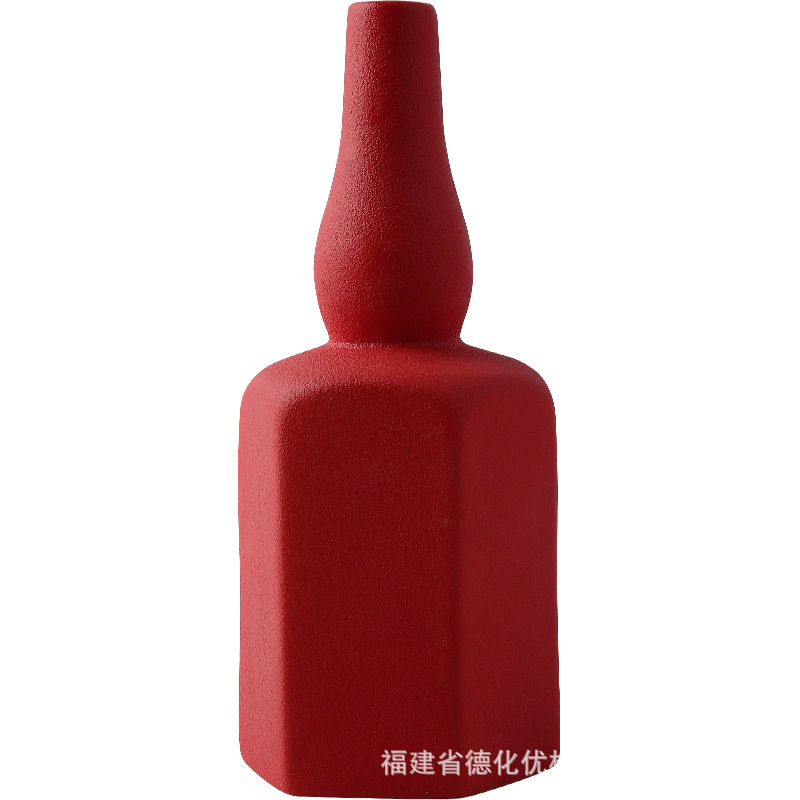 Bình hoa khô gốm sứ Instagram sáng tạo phong cách Bắc Âu màu Morandi trang trí trang trí trang trí tối giản hiện đại cắm hoa phòng khách