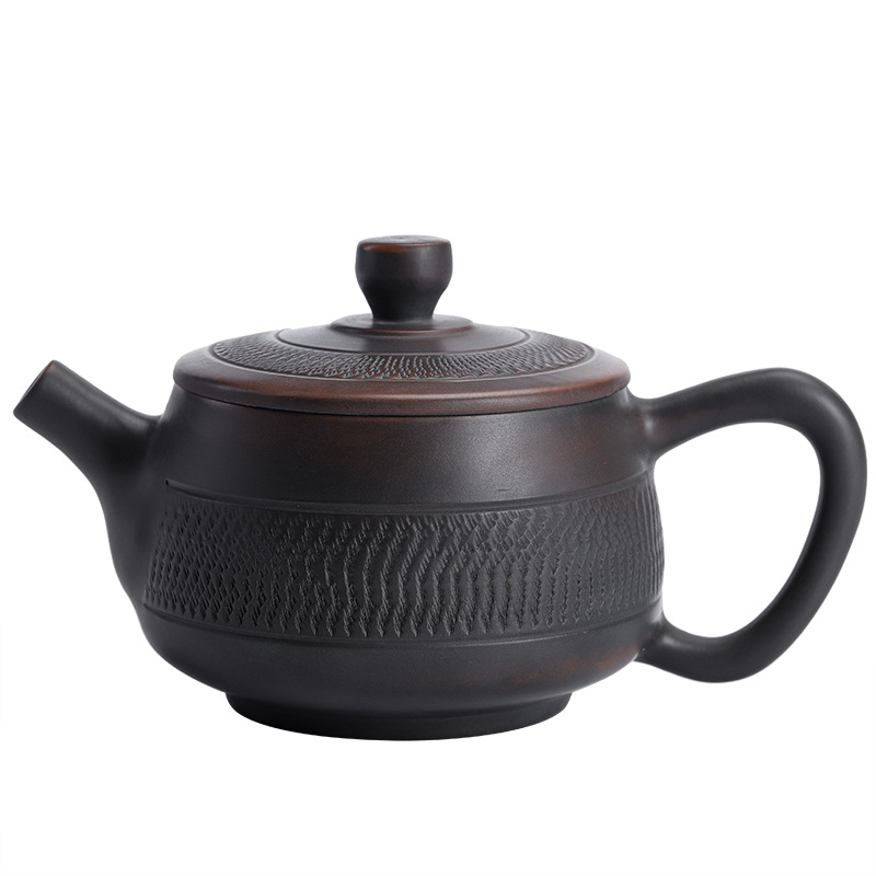 Ấm đun nước nghe Gốm Tím Qingxi ấm trà Kung Fu gốm sứ dao nhảy thủ công mới của Trung Quốc ấm đơn bào sắt không tráng men đánh bóng