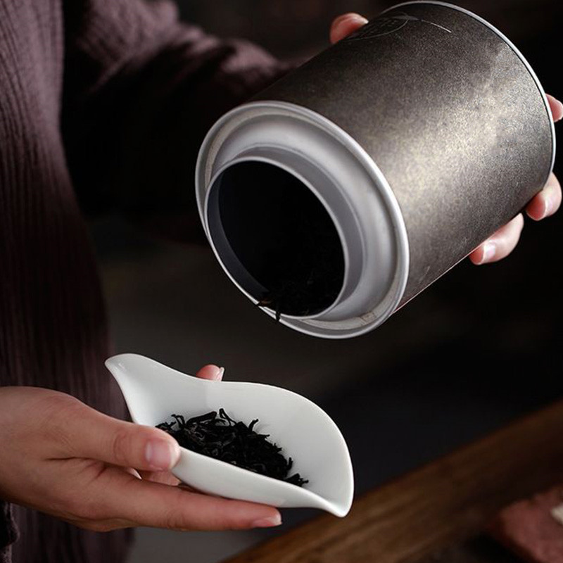 Trà hoa sen Gốm sứ thủ công, trà tươi mát, màu tinh khiết, thìa trà đặc biệt, phụ kiện trà đạo Liuzijun