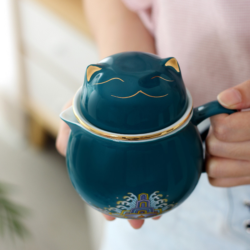 Cốc hành khách di động một bình Hai cốc Bộ trà du lịch Mèo Bộ nhỏ gia công ngoài trời cắm trại Cốc pha trà Kung Fu