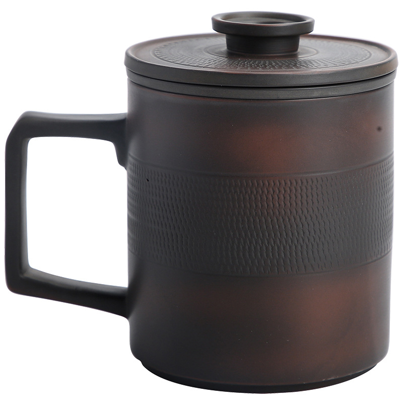 Cốc văn phòng Gốm Tím Lọc gốm lót dao nhảy thủ công cốc nước cỡ lớn cốc trà cốc cốc nhãn hiệu cá nhân