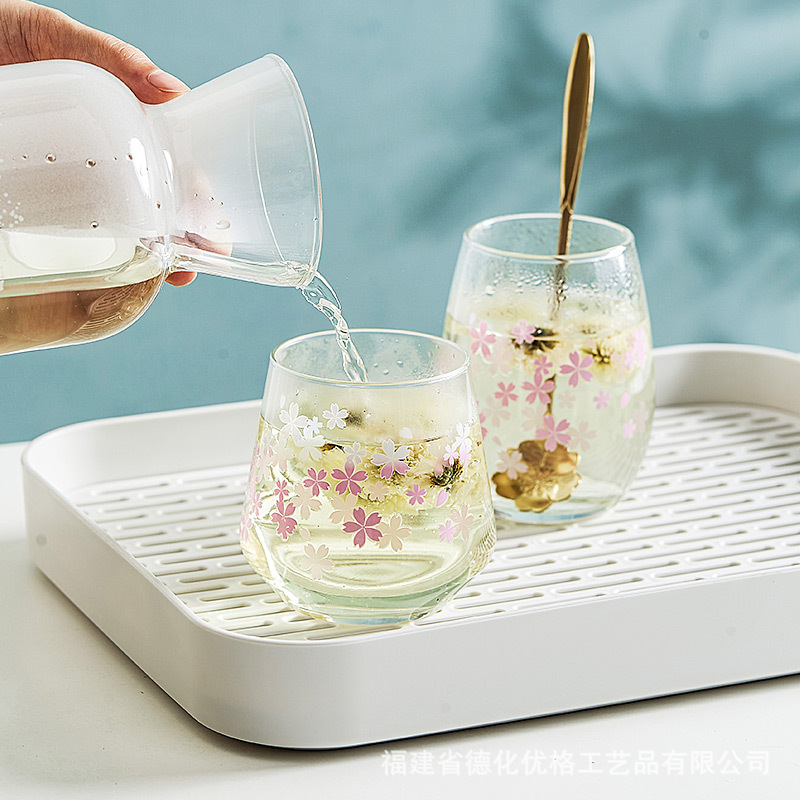 Cốc thủy tinh Instagram nổi tiếng trên mạng Cốc đổi màu nóng lạnh gia dụng cốc nước sành điệu cá tính sáng tạo cốc trà kiểu Nhật đáng yêu cho nữ