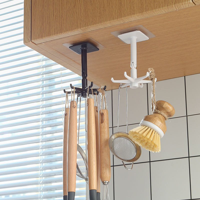 Móc xoay, Giá đựng thìa thìa nhà bếp, giá treo tường không đục lỗ, giá treo tường, keo mạnh mẽ