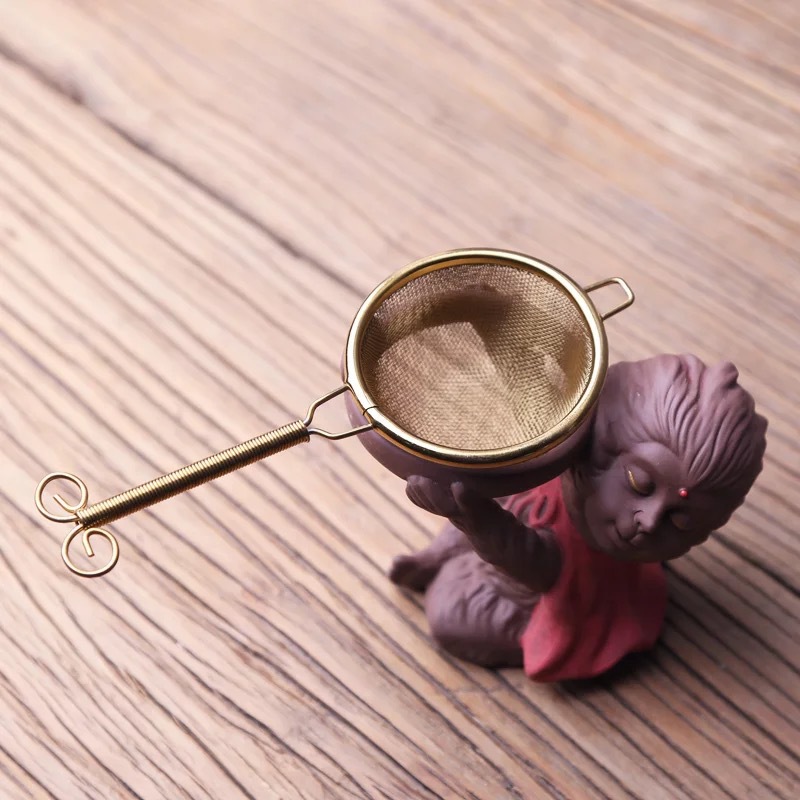 Bộ lọc trà bằng thép không gỉ hai lớp sáng tạo Da'antang Bộ lọc trà Bộ lọc trà Kung Fu Phễu trà thủ công kiểu Nhật
