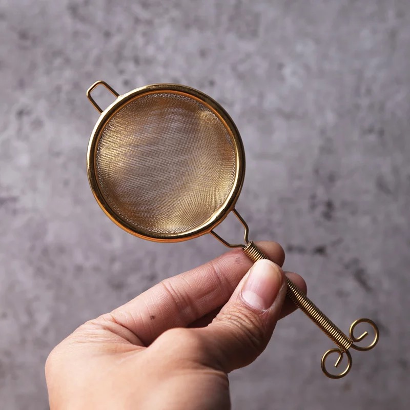 Bộ lọc trà bằng thép không gỉ hai lớp sáng tạo Da'antang Bộ lọc trà Bộ lọc trà Kung Fu Phễu trà thủ công kiểu Nhật