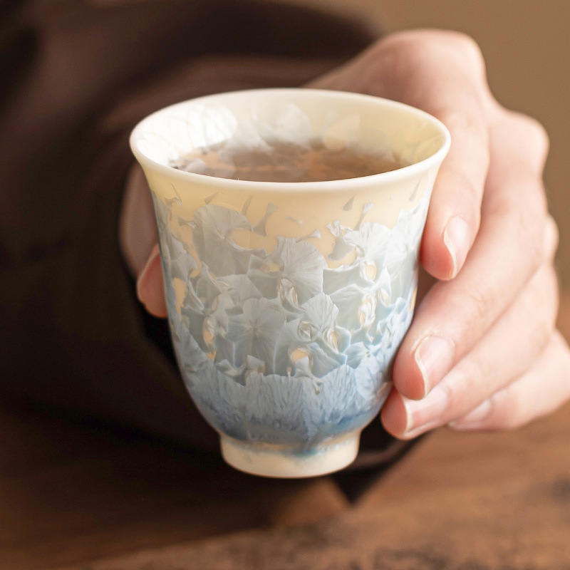 Pha lê men hồ xanh thơm cốc trà Kung Fu cốc trà gốm sứ đồ gia dụng cốc trà cốc cao cấp sang trọng chủ nhân cốc đơn