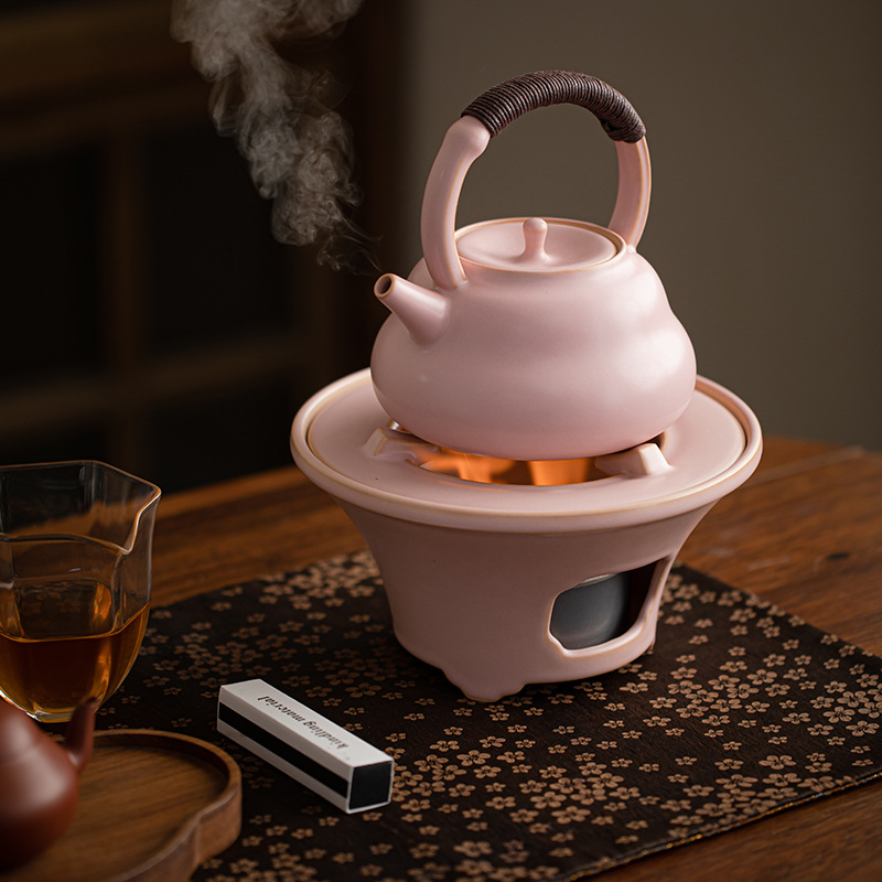 Lò xung quanh bếp cồn ngoài trời bếp nấu trà bếp gốm ấm đun trà nhỏ một người cắm trại bếp trà nhỏ phương pháp cổ