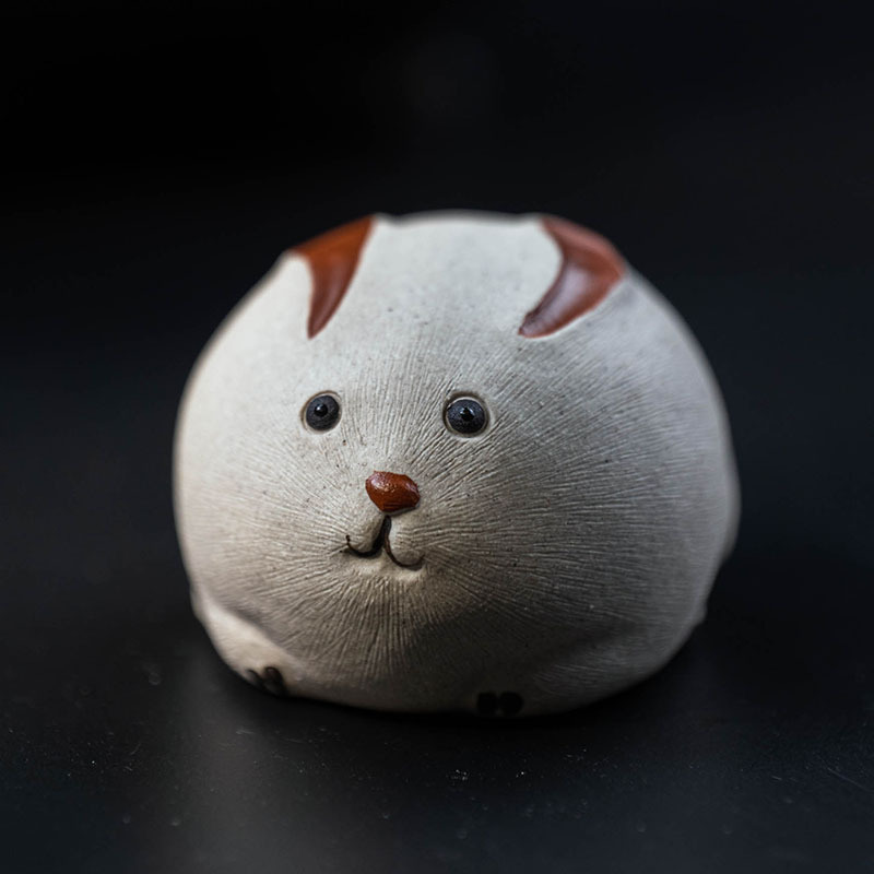 Đồ trang trí nhỏ thỏ vật nuôi trà cát tím Yixing bàn trà thủ công mỹ nghệ Khay trà Phụ Kiện Bộ trà sáng tạo chơi trà thỏ dễ thương