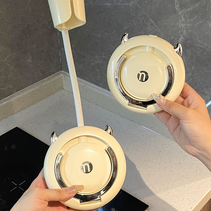 Giá đỡ máy sấy tóc lười không cầm tay, rảnh tay, treo tường không đục lỗ, giá đỡ máy sấy tóc điện phòng tắm