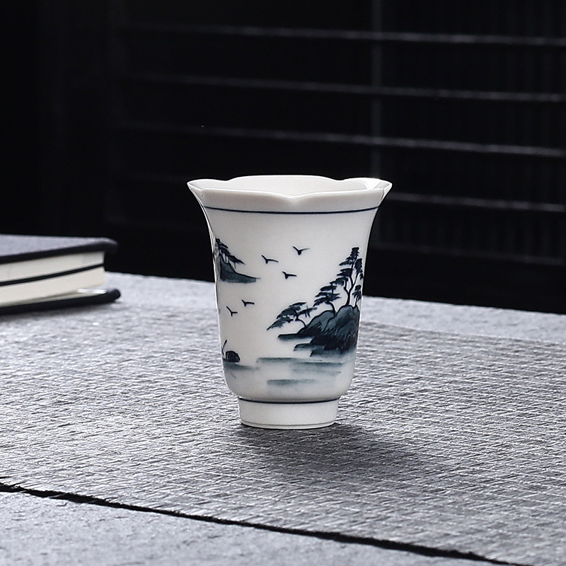 Tranh phong cảnh vẽ tay gốm sứ cốc trà bộ trà Kung Fu cốc trà thủ công cốc gia chủ cốc đơn cốc trà cốc khách nhỏ