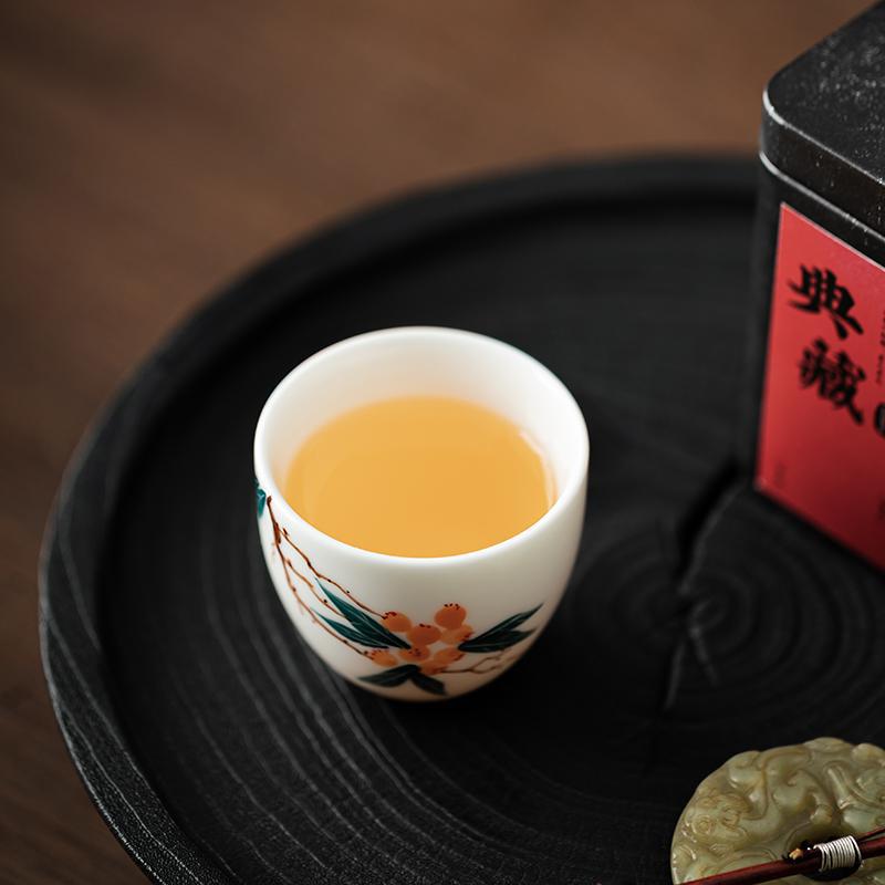Cốc sứ ngọc bích vẽ tay hoàn toàn thủ công, cốc trà cá nhân cao cấp, cốc sứ trắng Dehua, cốc trà gia dụng