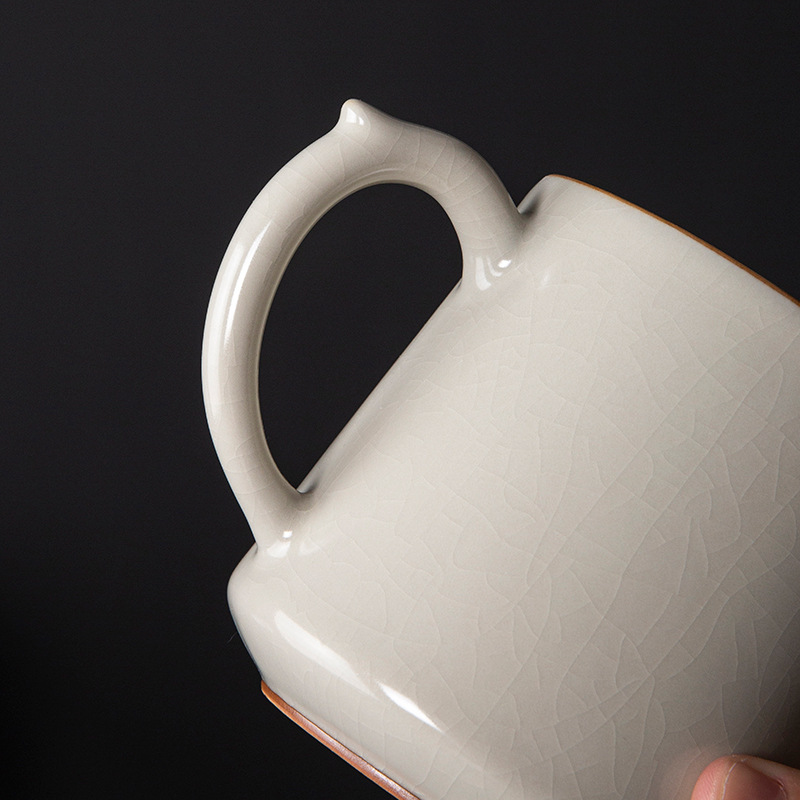 Cốc văn phòng Ruyao tách trà nước tách trà gốm sứ có thể nâng cao cốc pha trà cao cấp bán buôn cốc cá nhân lưu niệm