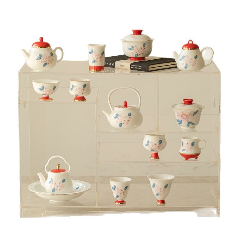 Cốc uống trà bằng ngọc bích vẽ tay, cốc đơn hoa cẩm tú cầu tráng men, cốc chủ nhân, bộ trà Kung Fu giá trị cao gia dụng, cốc trà gốm