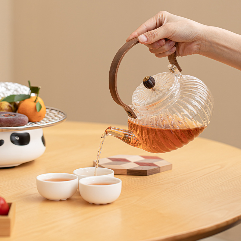 Bếp gốm điện Panda Liangzi, bếp gia dụng, dụng cụ nấu trà, ấm thủy tinh, bếp điện chịu nhiệt cao, ấm pha trà, bếp từ