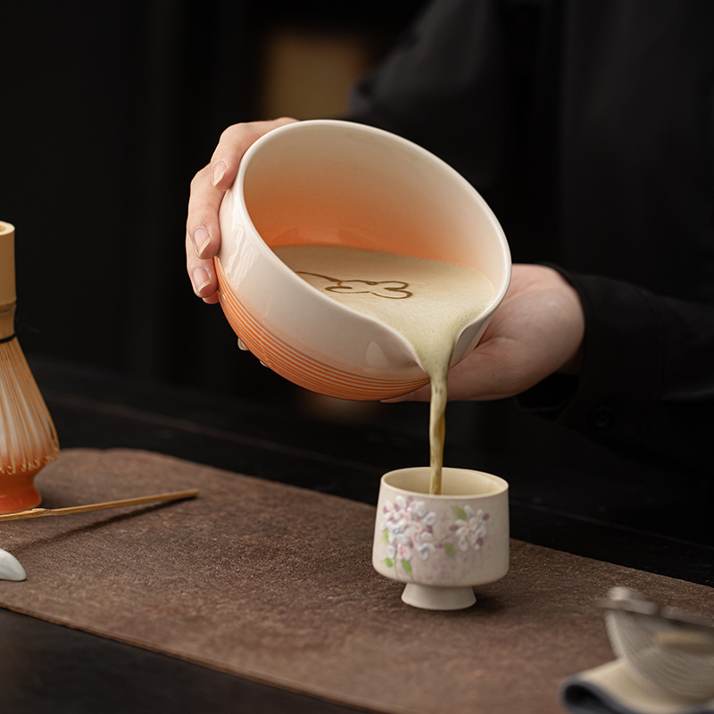 Gradient gốm ốc xà cừ bát trà bình trà bàn chải đứng bàn trà giả Song đặt trà phụ kiện trà Baixi bình trà