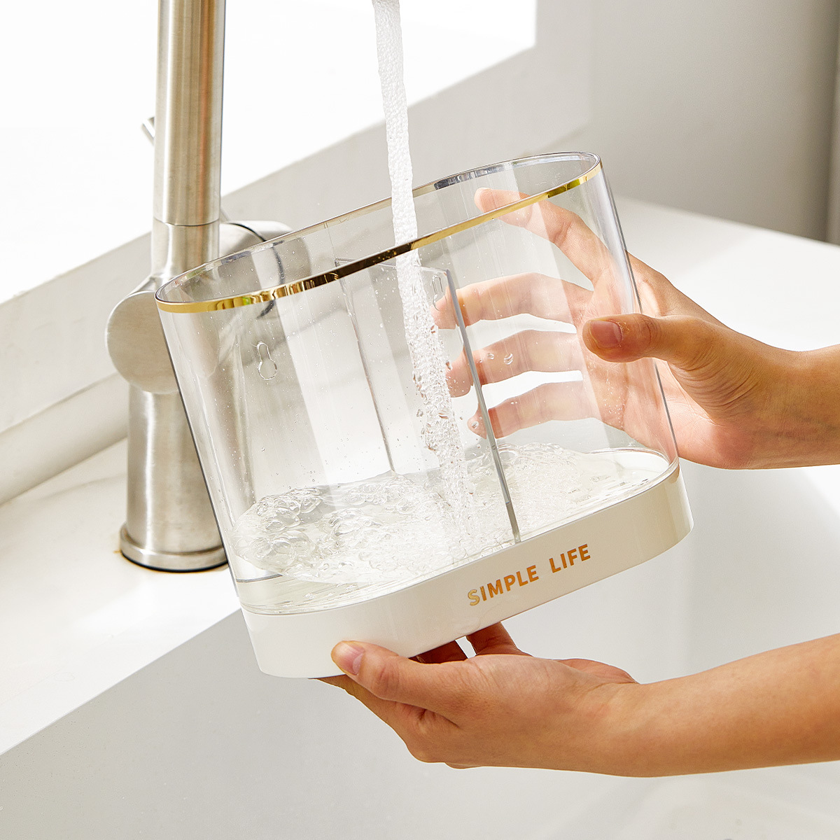 Giá để lồng đũa nhà bếp gia dụng giá để treo tường đa chức năng có thể thoát nước giá để đồ ăn chống nấm mốc Ống đựng đũa