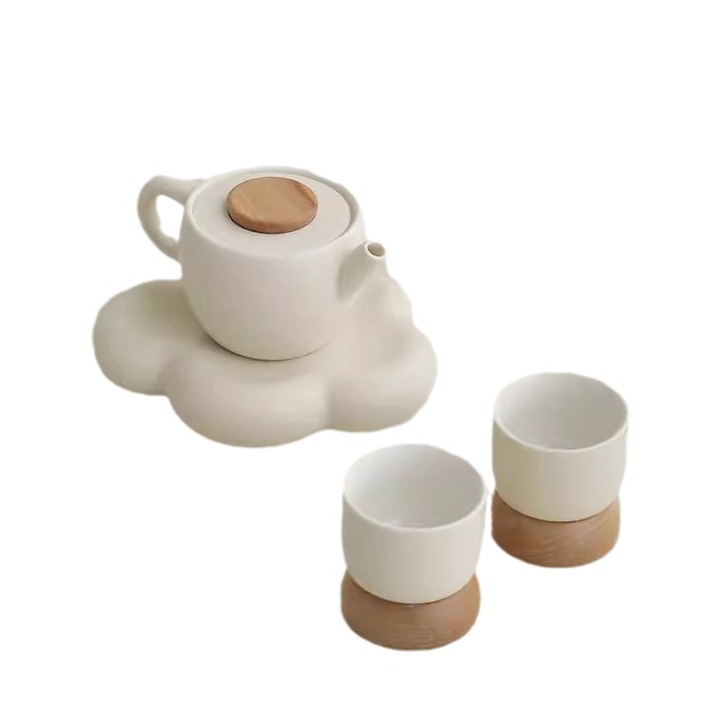 Bộ ấm trà Kung Fu gia dụng đơn giản hiện đại nhẹ nhàng sang trọng cốc khách nhanh chóng thẩm mỹ viện tặng khách hàng nữ
