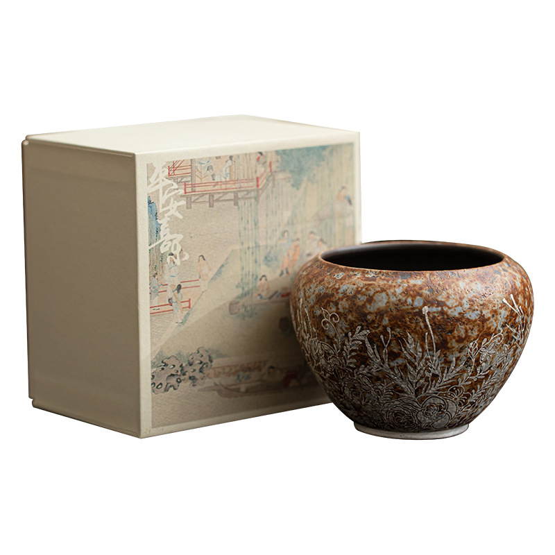 Bùn đá cũ, hoa mạ bạc Jianshui, trà đạo Kung Fu gia đình, bể chứa nước thải trà, bể chứa nước, rửa cốc