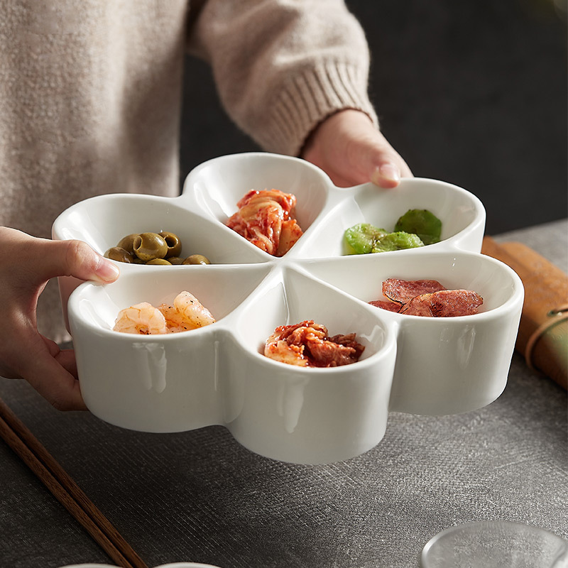 Đĩa đựng đồ ăn chảo, đồ ăn sáng tạo, cá nhân hóa, màu trắng, dùng cho nhà hàng thương mại, món ăn lạnh, khách sạn, bàn ăn, bộ đồ ăn hình dạng đặc biệt
