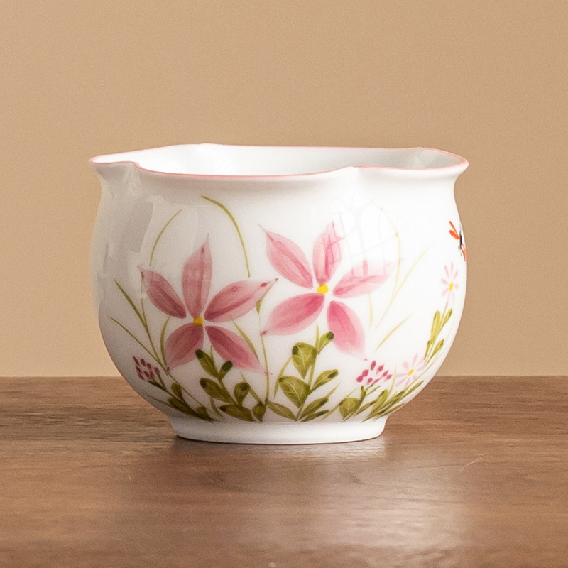 Cốc trà cổ màu xám thực vật cốc chủ nhân cốc nụ hoa cúc chuồn chuồn đơn cốc trà gia dụng cốc trà chuyên dùng uống trà