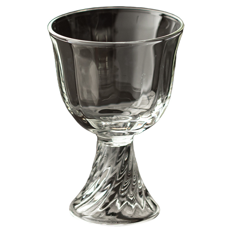 Cốc thủy tinh có độ cao borosilicate hoa văn đáy quay cốc cao cốc chủ sở hữu bộ trà Kung Fu chịu nhiệt gia dụng cốc trà dùng cho bé gái