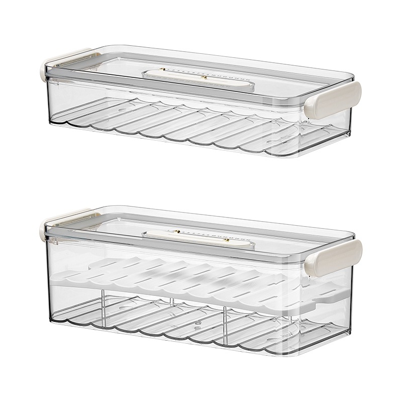 Hộp đựng bánh bao gia dụng cấp thực phẩm nhà bếp tủ lạnh hộp đựng đồ tạo tác hộp hoành thánh bảo quản tươi sống nhanh đông lạnh chuyên dụng